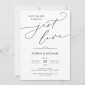 Niets Fancy, hou gewoon van een minimale huwelijks Kaart (Voorkant)