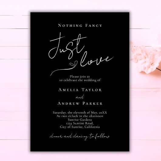 Niets Fancy, hou gewoon van elegante QR-code bruil Kaart