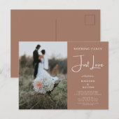 Niets Fancy, hou gewoon van Mocha Mousse Briefkaart (Voorkant / Achterkant)