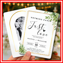 Niets Fancy, hou gewoon van Sage Green Gold Geomet Kaart