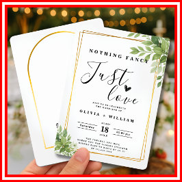 Niets Fancy, hou gewoon van Sage Green Gold Geomet Kaart