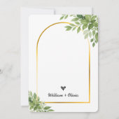 Niets Fancy, hou gewoon van Sage Green Gold Geomet Kaart (Achterkant)