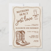Niets Fancy, hou gewoon van Westerne laarzen bruil Kaart (Voorkant)