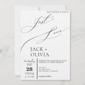 Niets Fancy Hou Van De Moderne Kalligrafie Trouwen Kaart (Voorkant)