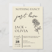 Niets Fancy Hou van de moderne mooie bloemenbruilo Kaart (Voorkant)