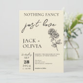 Niets Fancy Hou van de moderne mooie bloemenbruilo Kaart (Staand voorkant)