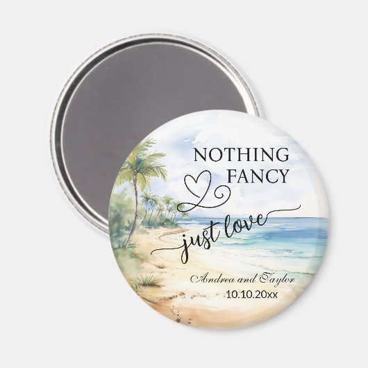 Niets Fancy Hou Van Elegante Huwelijksgunst Magneet (Voorkant / Achterkant)