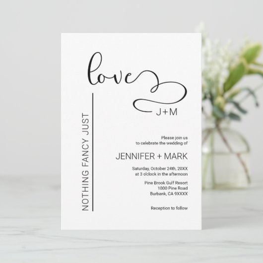 Niets Fancy, hou van minimalistisch hart Kaart (Staand voorkant)