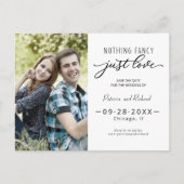 Niets Fancy houdt gewoon van sparen de Datum Foto Briefkaart (Voorkant)