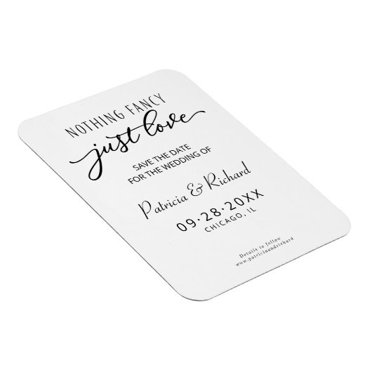 Niets Fancy houdt van sparen de Datum niet Foto Magneet (Rechterzijde)