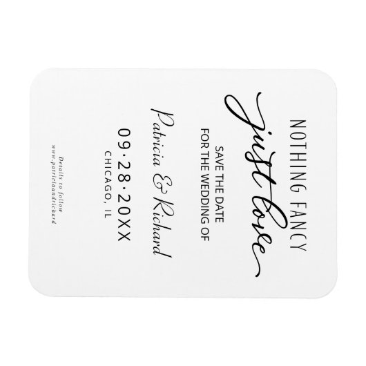 Niets Fancy houdt van sparen de Datum niet Foto Magneet (Horizontaal)