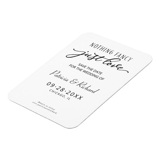 Niets Fancy houdt van sparen de Datum niet Foto Magneet (Linkerzijde)