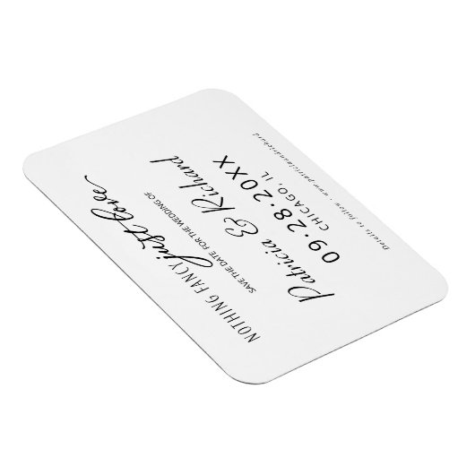 Niets Fancy houdt van sparen de Datum niet Foto Magneet (Rechterzijde)