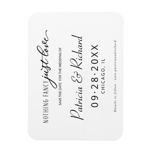 Niets Fancy houdt van sparen de Datum niet Foto Magneet (Verticaal)