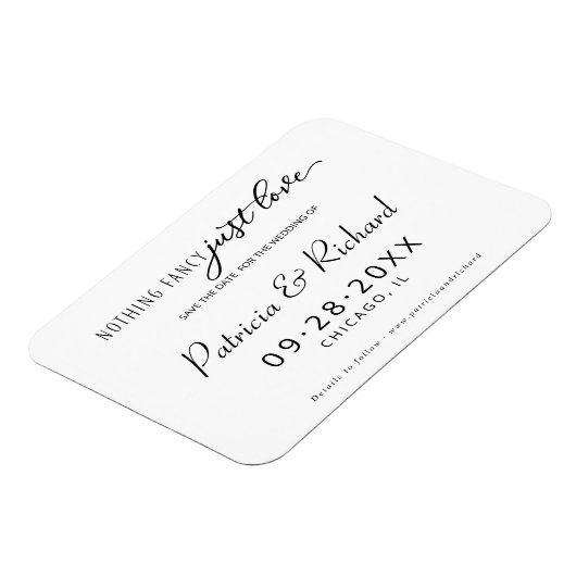 Niets Fancy houdt van sparen de Datum niet Foto Magneet (Linkerzijde)