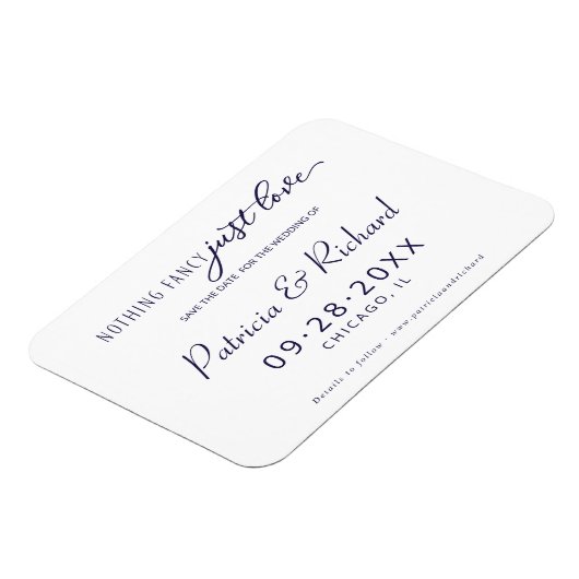 Niets Fancy houdt van sparen de Datum niet Foto Magneet (Linkerzijde)