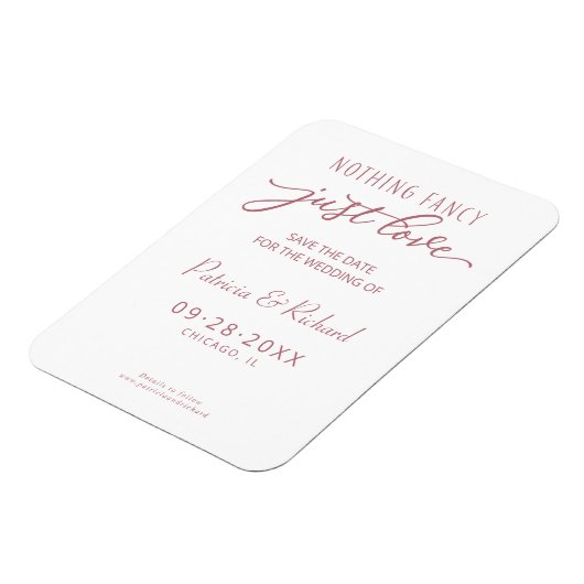 Niets Fancy houdt van sparen de Datum niet Foto Magneet (Linkerzijde)