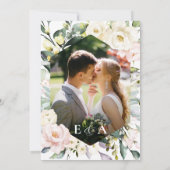 Niets fancy is gewoon liefde Bloemenfoto Boho brui Kaart (Achterkant)