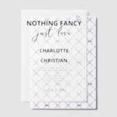 Niets Fancy is gewoon liefde eenvoudige minimalist Vellum Uitnodigingen (Offset (Uitnodiging))