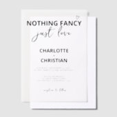 Niets Fancy is gewoon liefde eenvoudige minimalist Vellum Uitnodigingen (Offset)
