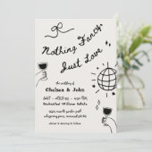 Niets Fancy is gewoon liefde Franse handgeschreven Kaart (Staand voorkant)