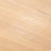 Niets Fancy is gewoon liefde grillige script bruil Acryl Uitnodigingen (Laagn)