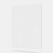 Niets Fancy is gewoon liefde moderne bruiloft welk Acryl Bord (Hoek)