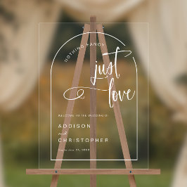 Niets Fancy is gewoon liefde moderne bruiloft welk Acryl Bord