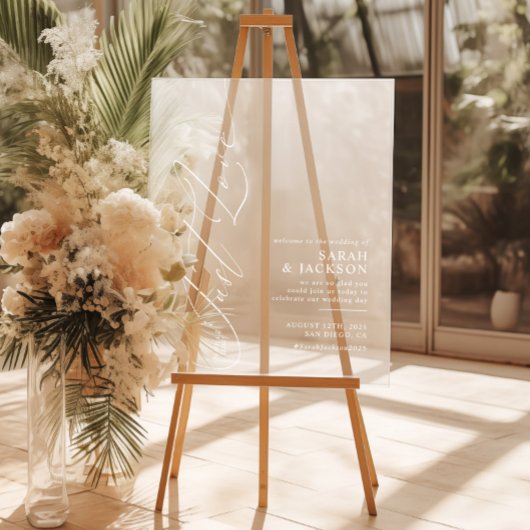 Niets Fancy is gewoon liefde moderne bruiloft welk Acryl Bord