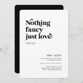 Niets fancy is gewoon liefde moderne elopement bru kaart (Voorkant / Achterkant)