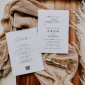 Niets fancy is gewoon liefde zwart-wit bruiloft kaart