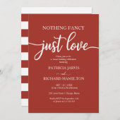 Niets Fancy Liefde Casual Weddenschap Kaart (Voorkant / Achterkant)