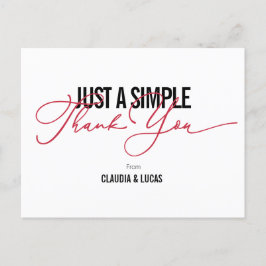 Niets Fancy Liefde Dank je wel Briefkaart