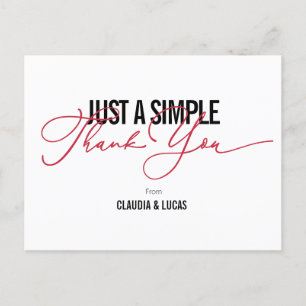 Niets Fancy Liefde Dank je wel Briefkaart