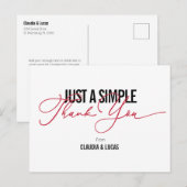 Niets Fancy Liefde Dank je wel Briefkaart (Voorkant / Achterkant)