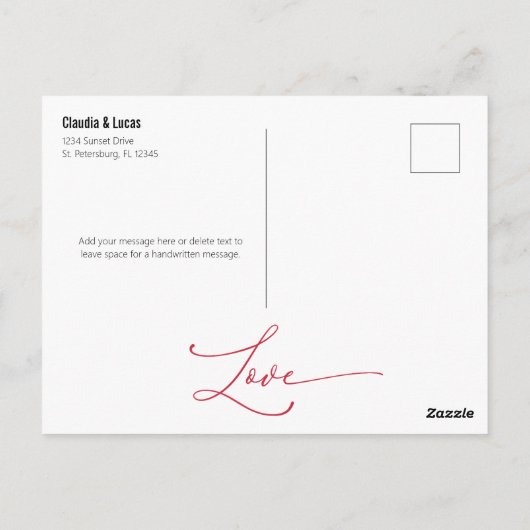 Niets Fancy Liefde Dank je wel Briefkaart (Achterkant)