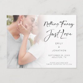 Niets Fancy Liefde Foto opslaan Datum Briefkaart