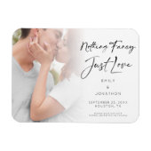 Niets Fancy Liefde Foto opslaan Datum Magneet (Horizontaal)