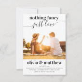 Niets Fancy Liefde Foto QR Code Weddenschap Kaart (Voorkant)