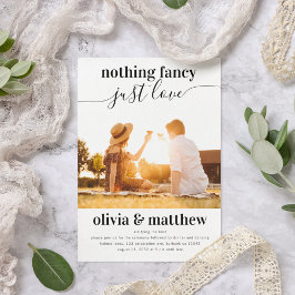 Niets Fancy Liefde Foto QR Code Weddenschap Kaart