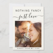 Niets Fancy Liefde Foto QR Code Weddenschap Kaart (Voorkant)