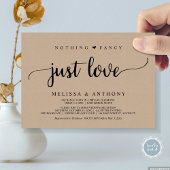 Niets Fancy liefde, opkomst, bijtende bruiloft Kaart