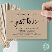 Niets Fancy liefde, opkomst, bijtende bruiloft Kaart