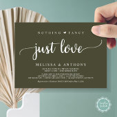 Niets Fancy liefde, opkomst, bijtende bruiloft Kaart