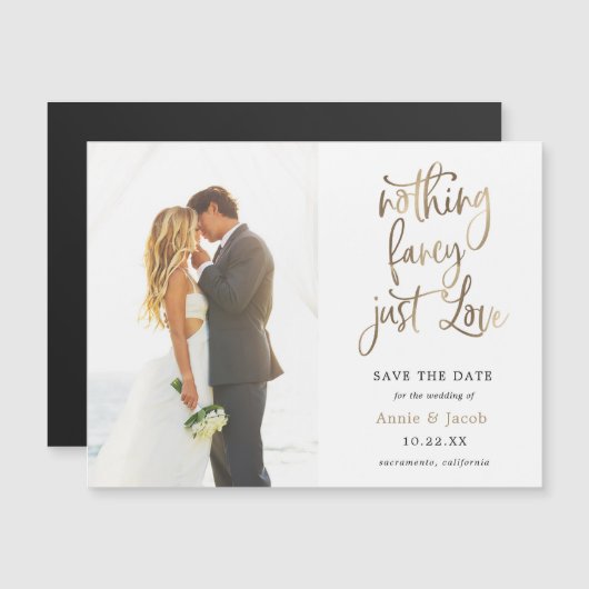 Niets Fancy Liefde sparen de Datum Magnet (Voorkant / Achterkant)