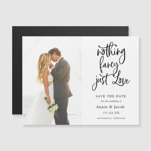 Niets Fancy Liefde sparen de Datum Magnet (Voorkant / Achterkant)