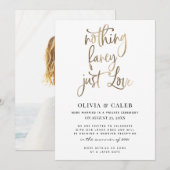 Niets Fancy Liefde sparen de Datum van de Ontvangi Kaart (Voorkant / Achterkant)