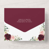 Niets Fancy liefde voor iedereen in één bruiloft u All In One Uitnodiging (Achterkant)