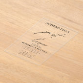 Niets Fancy Liefde Weddenschap Acryl Uitnodigingen (Laagn)