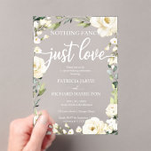 Niets Fancy Liefde Weddenschap Acryl Uitnodigingen (Insitu (Draagbaar))